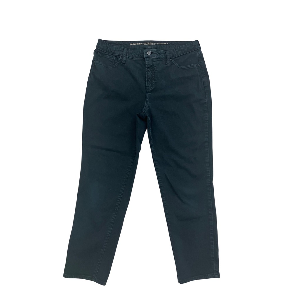Chico's Quiet Luxury Girlfriend Ankle Pants Women Size 1 Dark Academia Siren